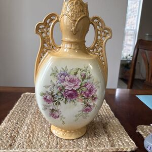 Austrian Porcelain Vase 14” Tall